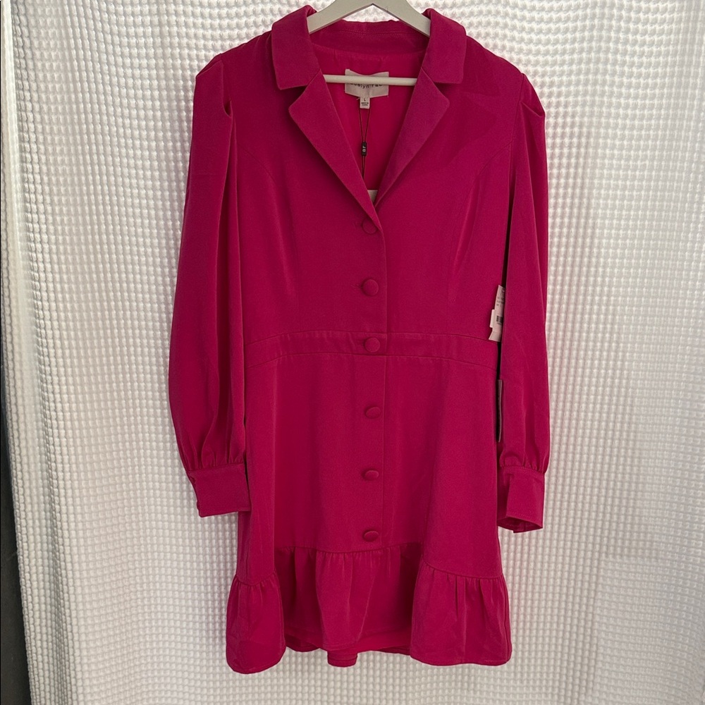 Adelyn Rae Pink Button-Down Dress